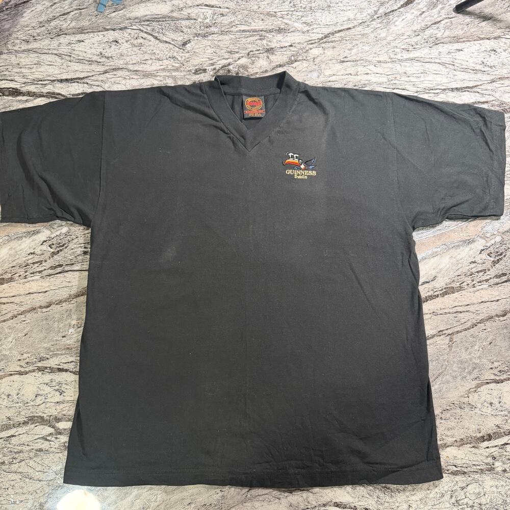Men's T-Shirt Short Sleeve Tee - BLACK - LARGE